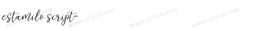 estamilo script字体转换